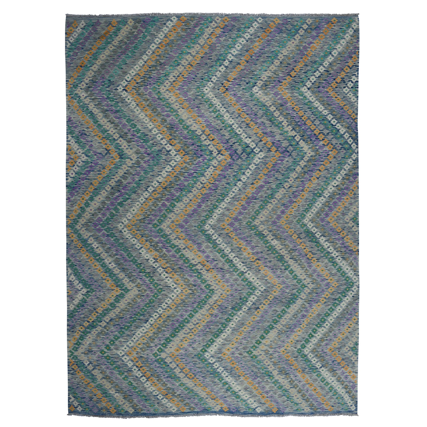 Traditional Wool Hand-Woven Area Rug 9'0